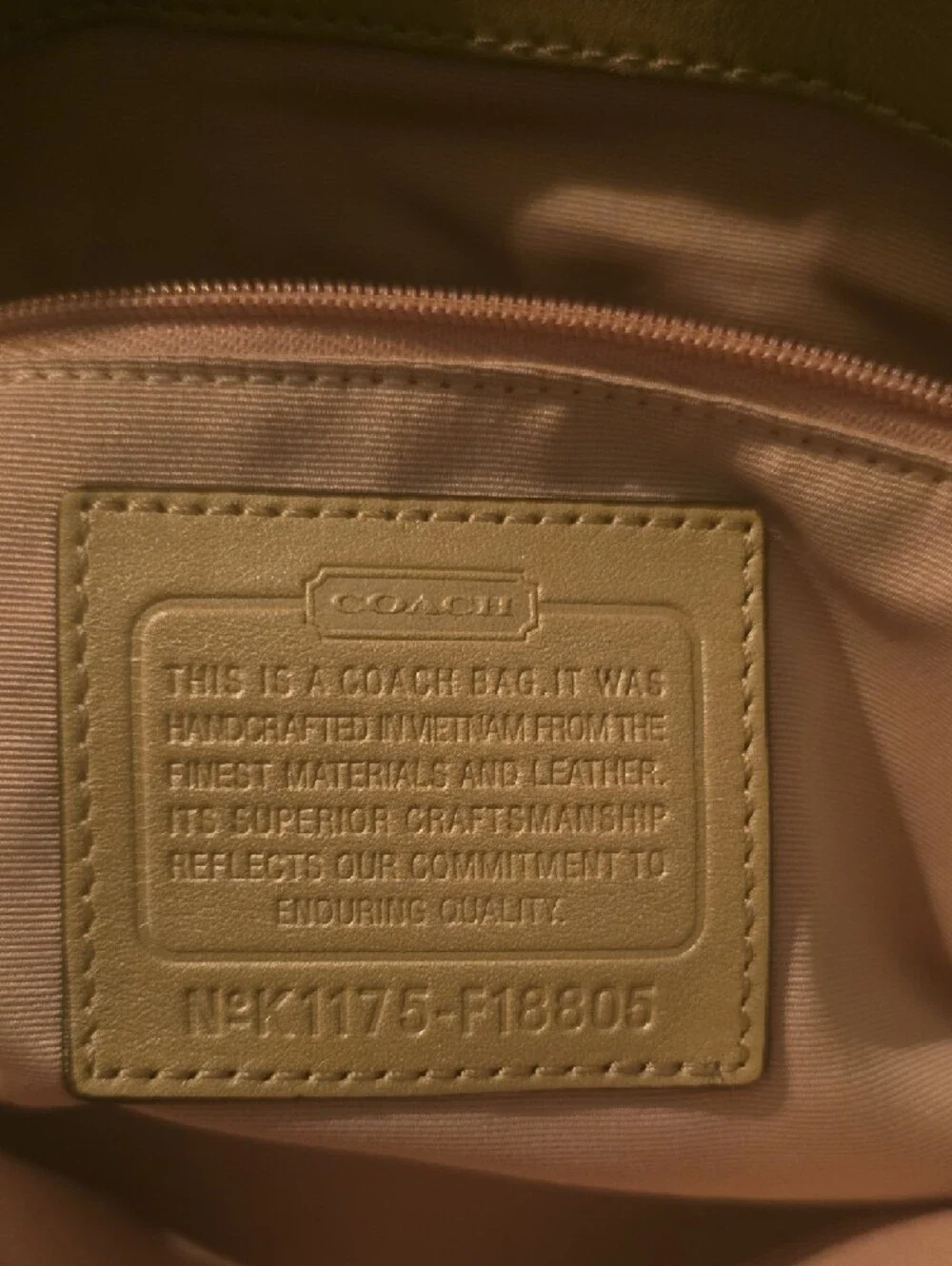 Coach Soho 2011 Beige and Pink Circle-Print Leather-Trim Shoulder Bag - Picture 10 of 14
